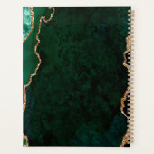 Monogram Smaragdgroen Goud Agaat 2025 Planner (Achterkant)
