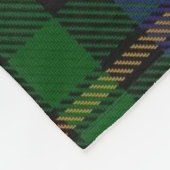 Monogram Smith Tartan Blue Green Gold Passen getro Fleece Deken (Hoek)