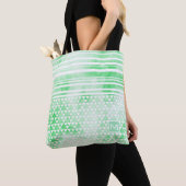 Monogram Smokey Green Gestreepte Trig DP Zwart Tote Bag (Dichtbij)