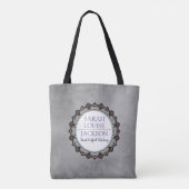 Monogram Smoky Grey Kleding Designer Promotionele Tote Bag (Achterkant)