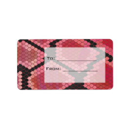 Monogram Snake Black en Red Print Etiket