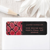 Monogram Snake Black en Red Print Etiket (Insitu)