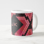 Monogram Snake Black en Red Print Grote Koffiekop (Voorkant rechts)
