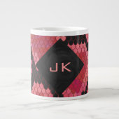 Monogram Snake Black en Red Print Grote Koffiekop (Voorkant)