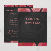 Monogram Snake Black en Red Print Kaart (Voorkant / Achterkant)