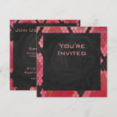 Monogram Snake Black en Red Print Kaart (Voorkant / Achterkant)