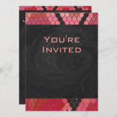 Monogram Snake Black en Red Print Kaart (Voorkant / Achterkant)