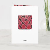 Monogram Snake Black en Red Print Kaart (Achterkant)