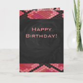 Monogram Snake Black en Red Print Kaart (Voorkant)