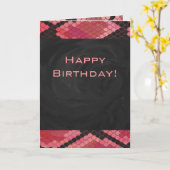 Monogram Snake Black en Red Print Kaart (Gele Bloem)