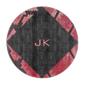 Monogram Snake Black en Red Print Snijplank (Voorkant)