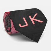 Monogram Snake Black en Red Print Stropdas (Opgerold)