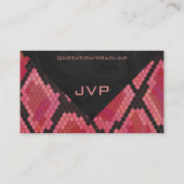 Monogram Snake Black en Red Print Visitekaartje (Achterkant)