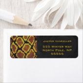 Monogram Snake Brown and Gold Print Etiket (Insitu)