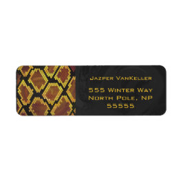 Monogram Snake Brown and Gold Print Etiket