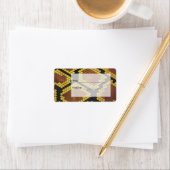 Monogram Snake Brown and Gold Print Etiket (Insitu)