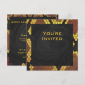 Monogram Snake Brown and Gold Print Kaart (Voorkant / Achterkant)