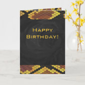 Monogram Snake Brown and Gold Print Kaart (Gele Bloem)