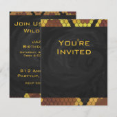 Monogram Snake Brown and Gold Print Kaart (Voorkant / Achterkant)