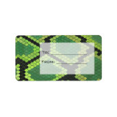 Monogram Snake Green en Black Etiket (Voorkant)