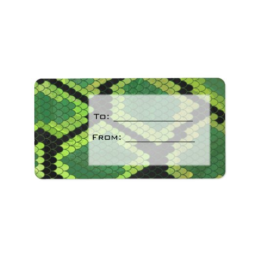 Monogram Snake Green en Black Etiket (Voorkant)