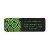 Monogram Snake Green en Black Etiket (Voorkant)