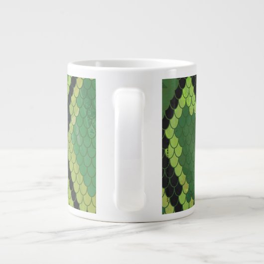 Monogram Snake Green en Black Grote Koffiekop (Achterkant)