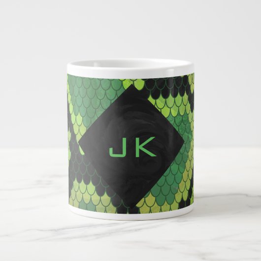 Monogram Snake Green en Black Grote Koffiekop (Voorkant)