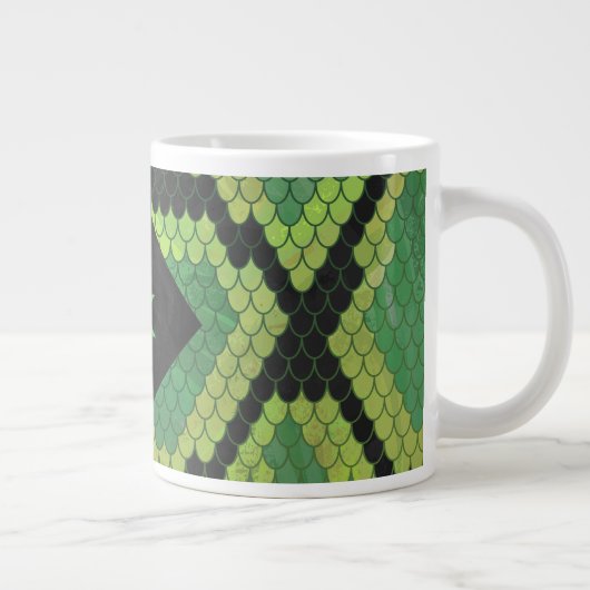 Monogram Snake Green en Black Grote Koffiekop (Rechts)