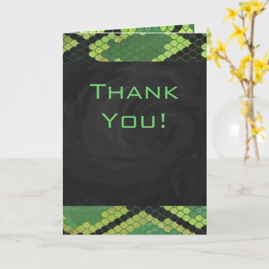 Monogram Snake Green en Black Kaart (Gele Bloem)