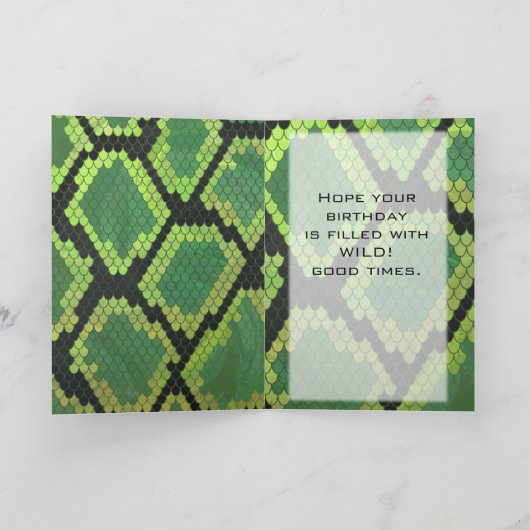 Monogram Snake Green en Black Kaart (Binnen)