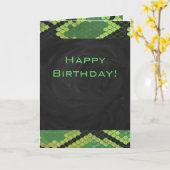 Monogram Snake Green en Black Kaart (Gele Bloem)