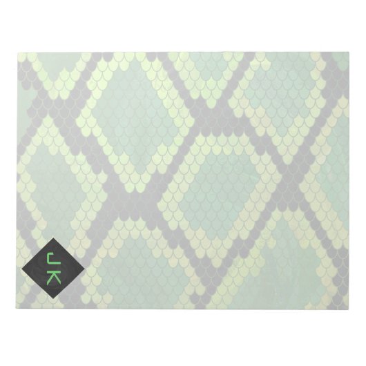 Monogram Snake Green en Black Notitieblok (Voorkant)