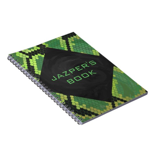 Monogram Snake Green en Black Notitieboek (Rechterzijde)