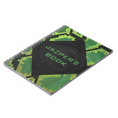Monogram Snake Green en Black Notitieboek (Linkerzijde)