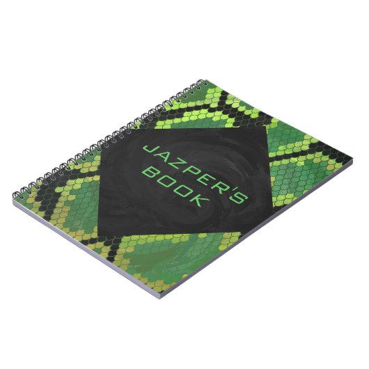 Monogram Snake Green en Black Notitieboek (Linkerzijde)