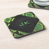Monogram Snake Green en Black Onderzetter (Linkerzijde)