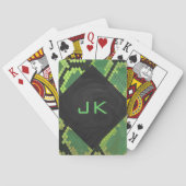 Monogram Snake Green en Black Pokerkaarten (Achterkant)