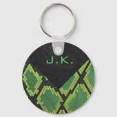 Monogram Snake Green en Black Sleutelhanger (Voorkant)