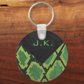 Monogram Snake Green en Black Sleutelhanger (Voorkant)
