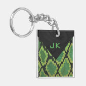 Monogram Snake Green en Black Sleutelhanger (Voorkant Links)