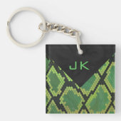 Monogram Snake Green en Black Sleutelhanger (Voorkant)