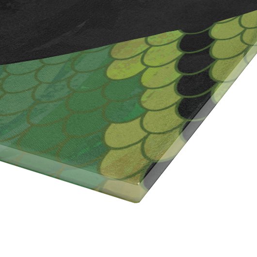 Monogram Snake Green en Black Snijplank (Hoek)