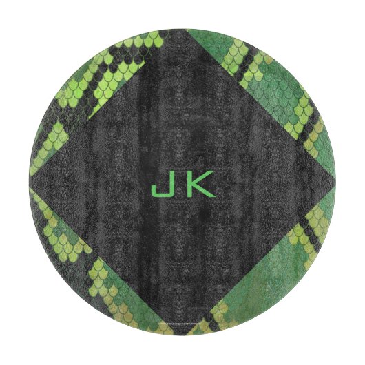 Monogram Snake Green en Black Snijplank (Voorkant)