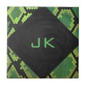 Monogram Snake Green en Black Tegeltje (Voorkant)