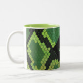 Monogram Snake Green en Black Tweekleurige Koffiemok (Links)