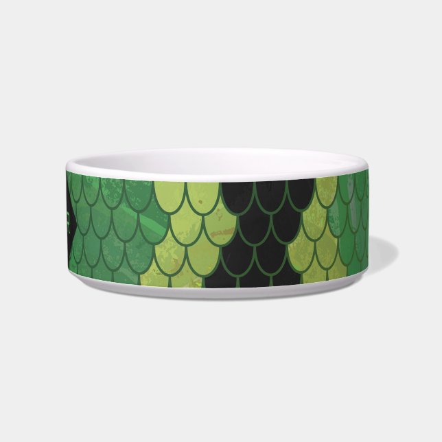 Monogram Snake Green en Black Voerbakje (Rechts)