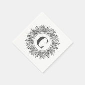 Monogram Sneeuwvlok Kerstmis Servet (Hoek)