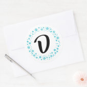 Monogram Sneeuwvlok Stickers en Envelop Afdichting (Envelop)