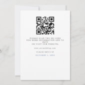 Monogram Sneeuwvlokken Blauwe Winter QR Code Bruil Kaart (Achterkant)